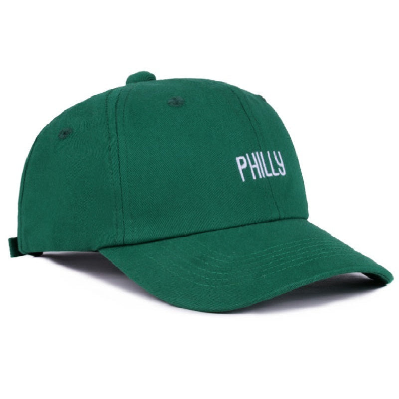 Green cap with 'PHILLY' text on a white background