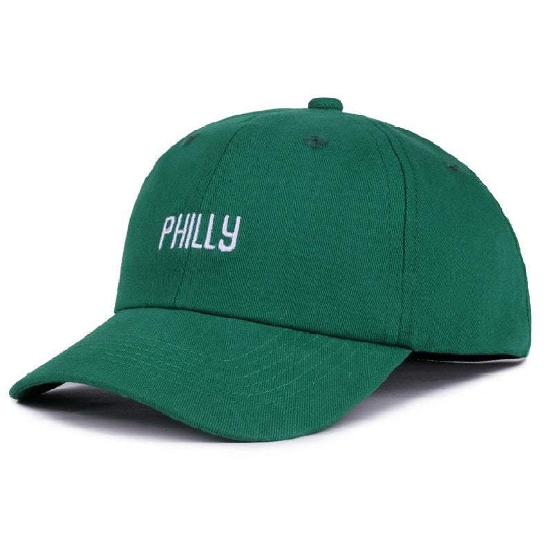 Green cap with 'PHILLY' text on a white background