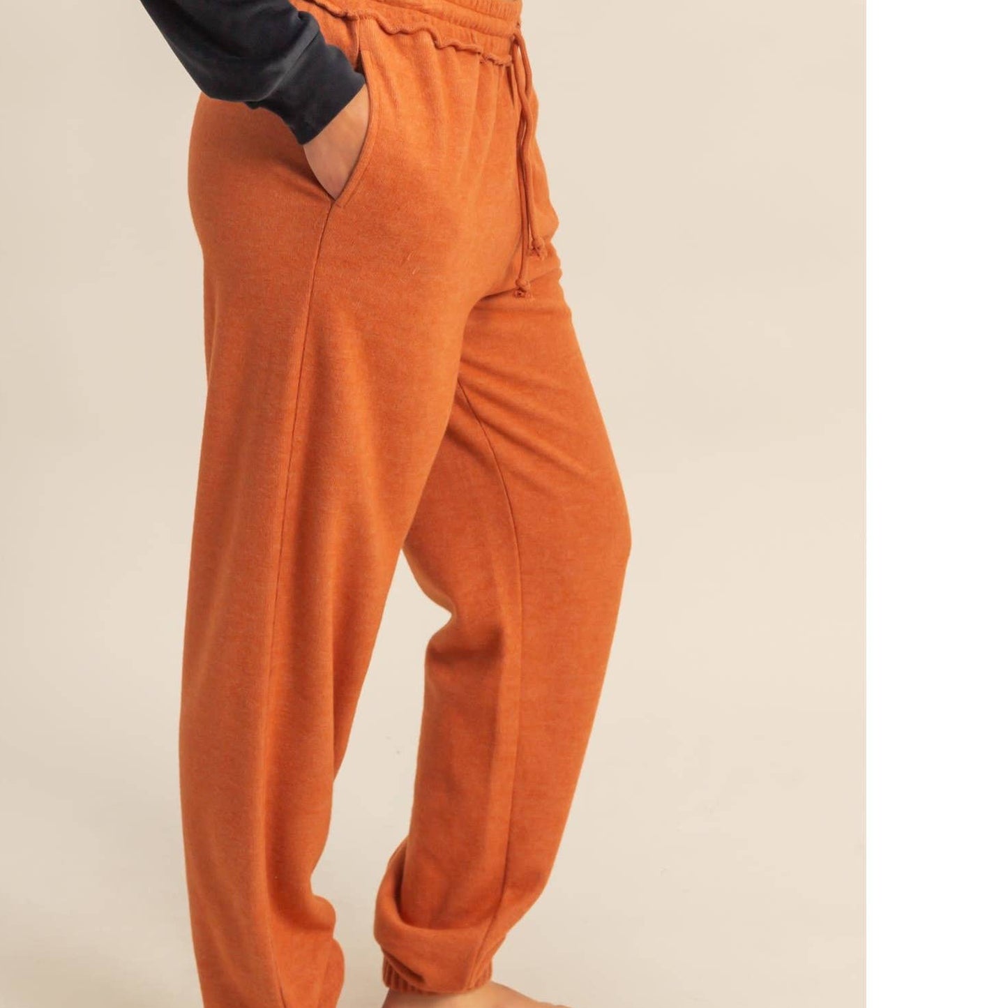 Orange Crush High-Waisted Jogger Pants