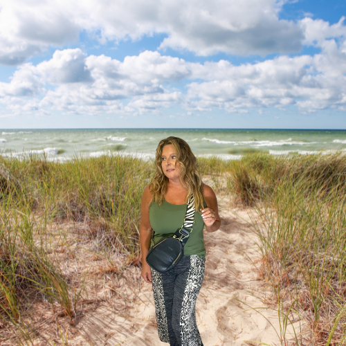 Island Safari Cheetah Print Tie Knit Wide Legged Pants