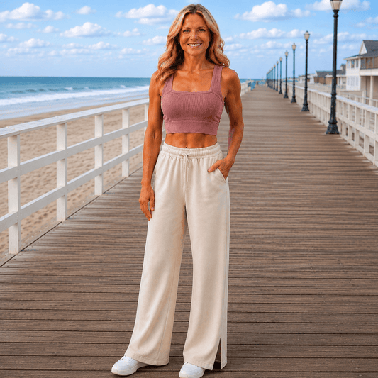 Coastal Ease Ribbed Crop Reversible Tank Top - Cottage Beach Boutique