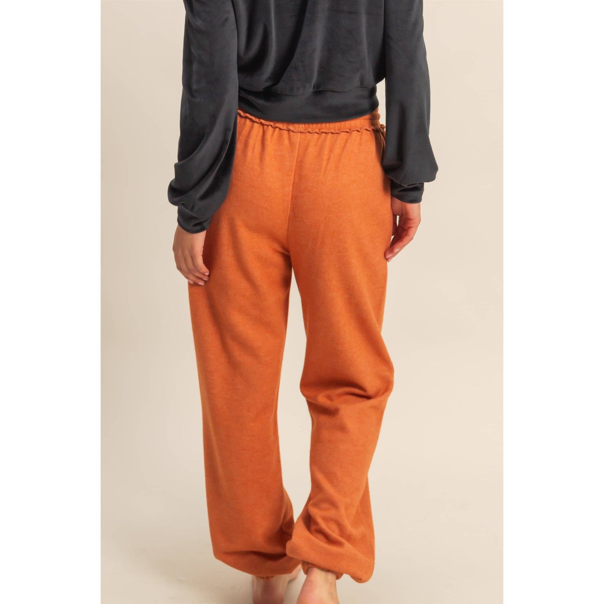 Orange Crush High-Waisted Jogger Pants