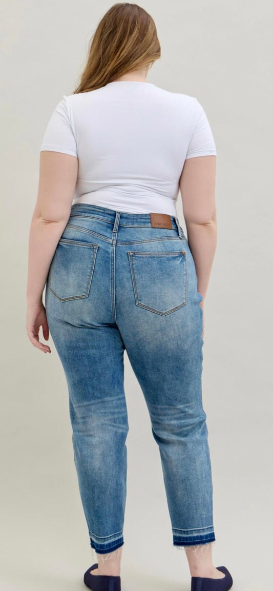 Judy Blue Mid Rise Ankle Denim Jeans