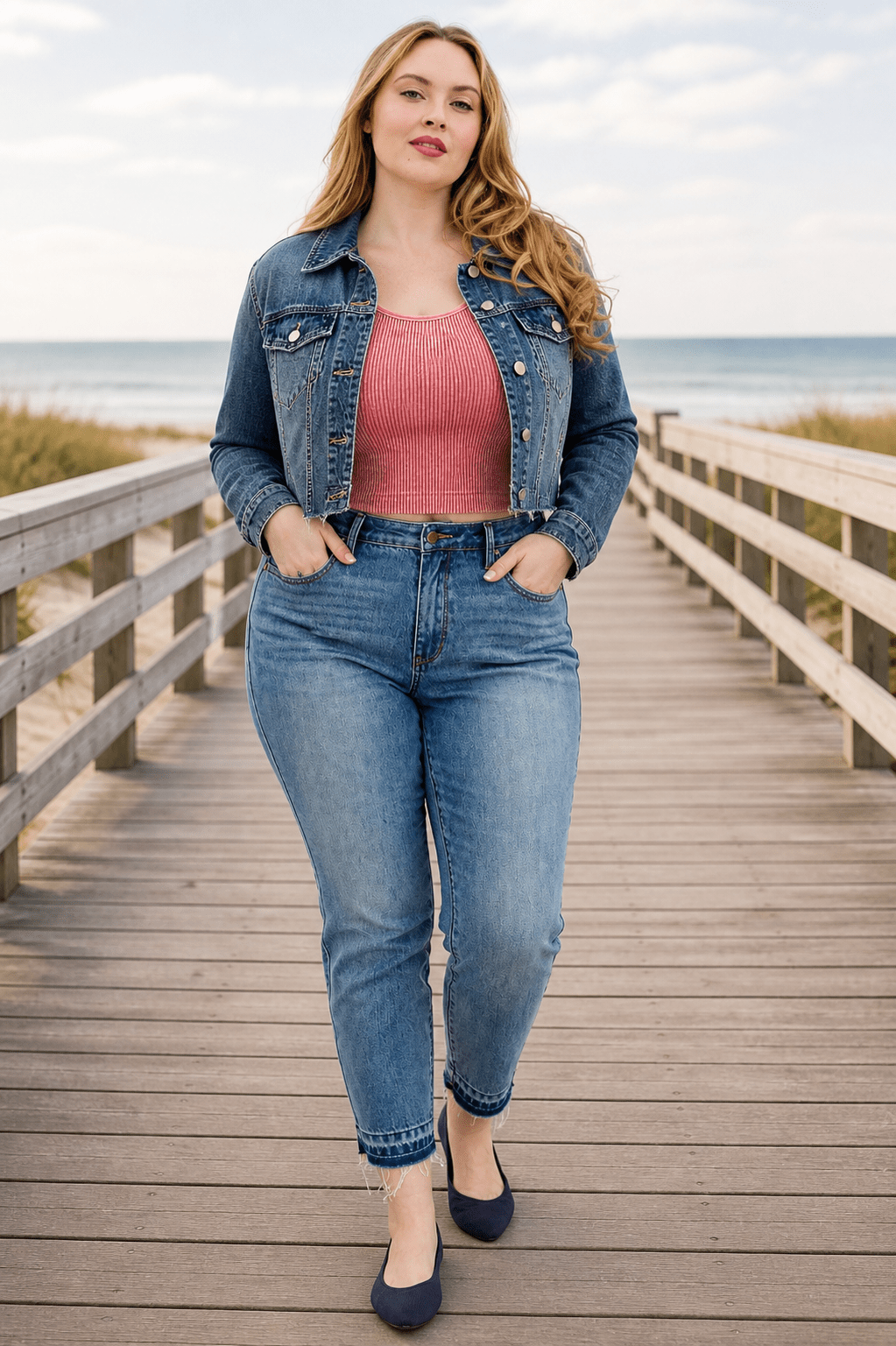 Judy Blue Mid Rise Ankle Denim Jeans