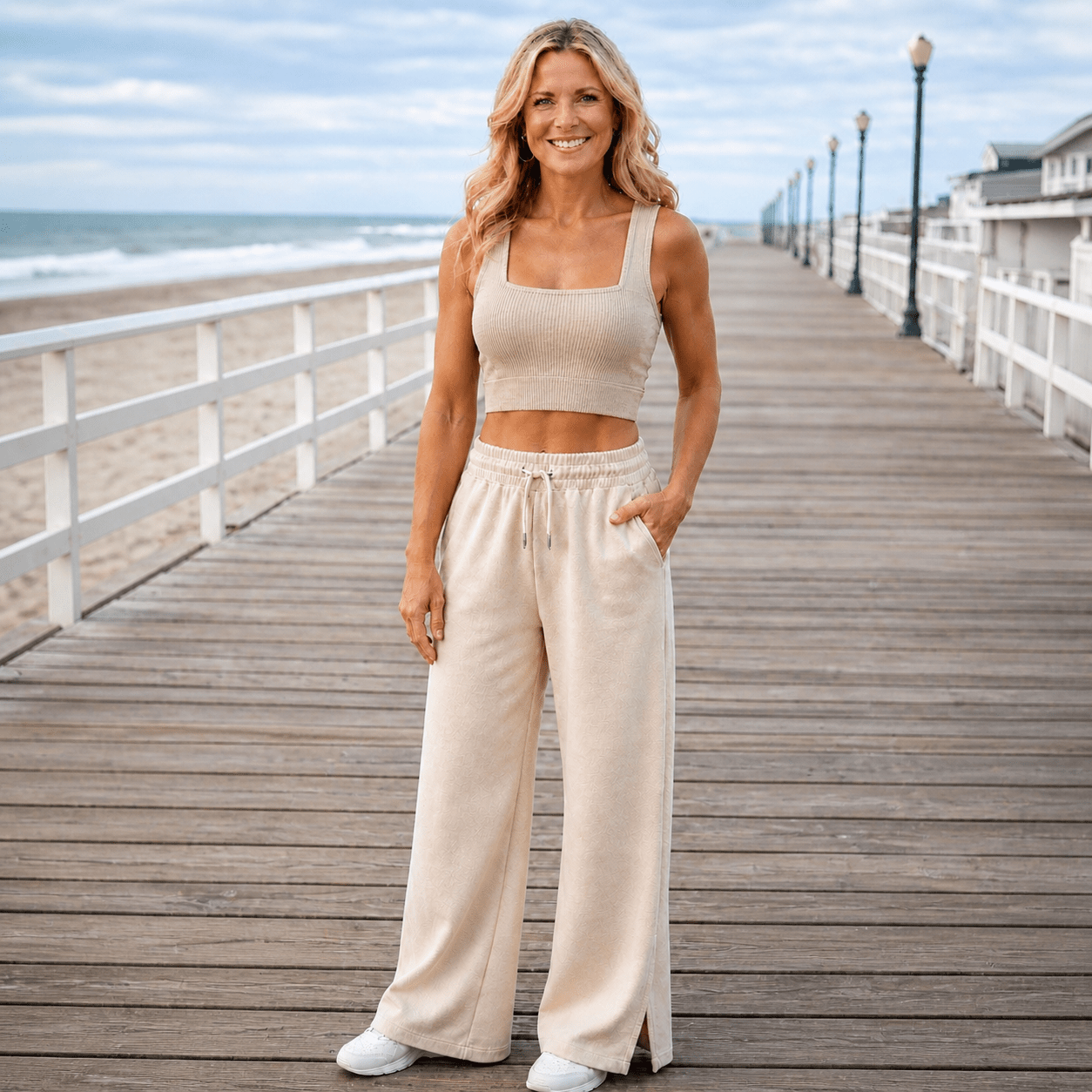 Coastal Ease Ribbed Crop Reversible Tank Top