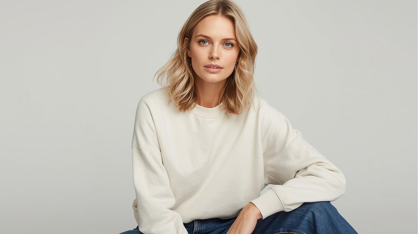 Coastal Cozy Scuba Pullover Crew Sand