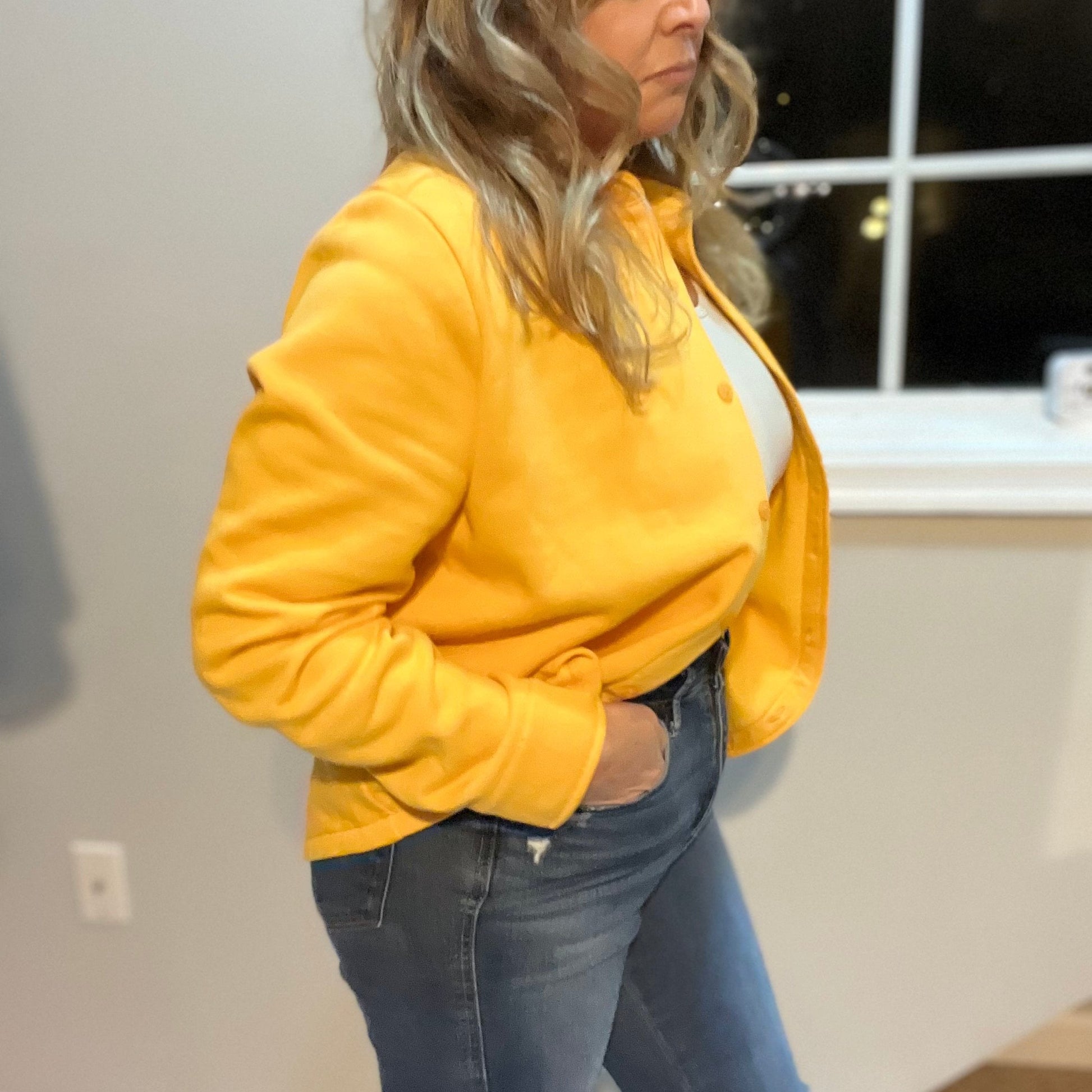 Shacket with me at the Beach Long Sleeve Button Up Waist Length Various Colors