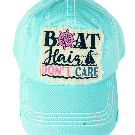Ball Cap Hat “Boat Hair Don’t Care” | Cottage Beach