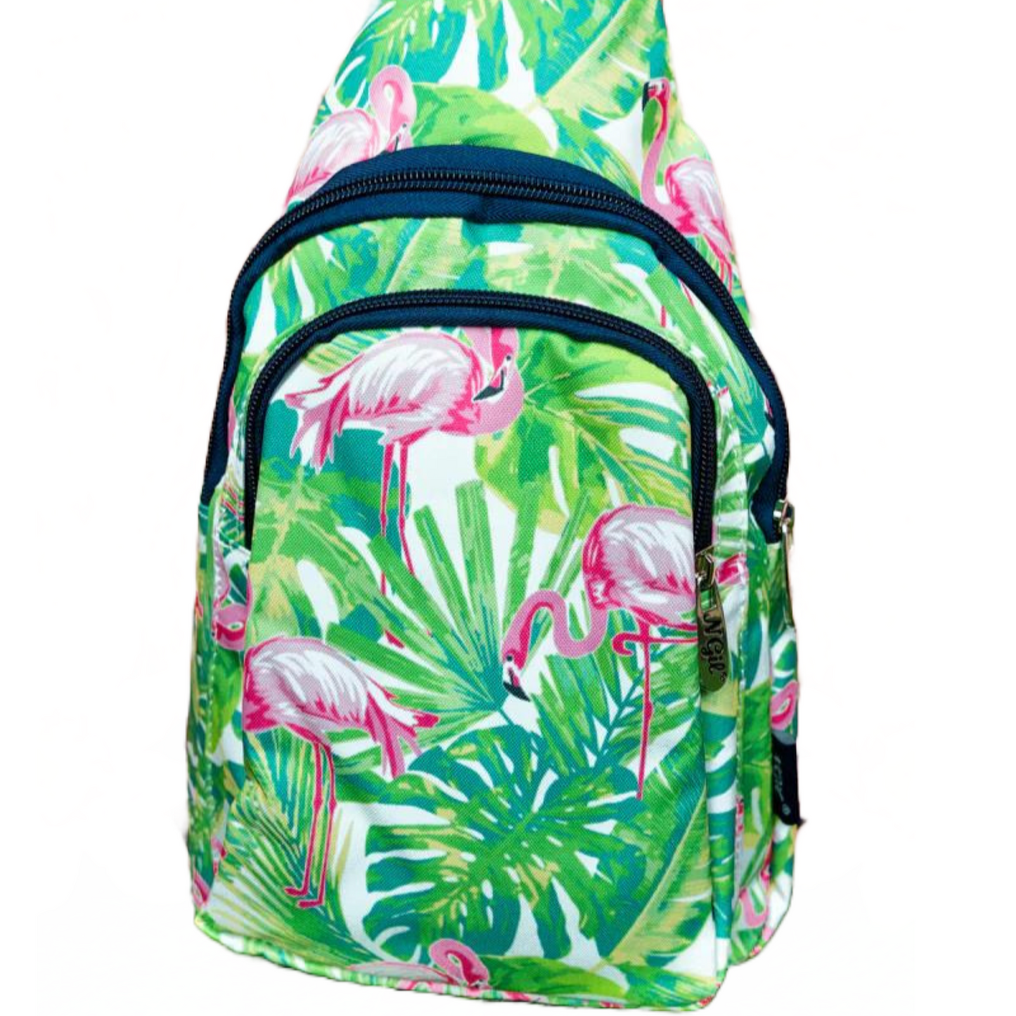 Pink Flamingo Fun Medium Sling Bag,Crossbody,Coastal | Cottage Beach