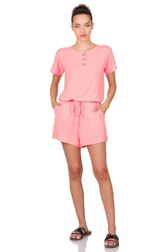Beach Day Romper Short Sleeve One Piece Romper Short Set| Cottage Beach