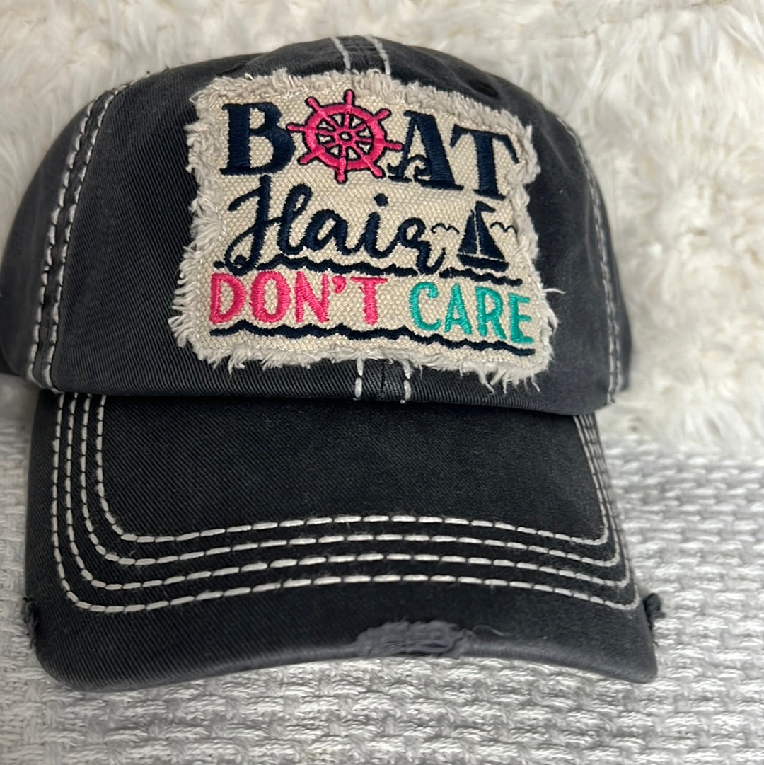Ball Cap Hat “Boat Hair Don’t Care” | Cottage Beach