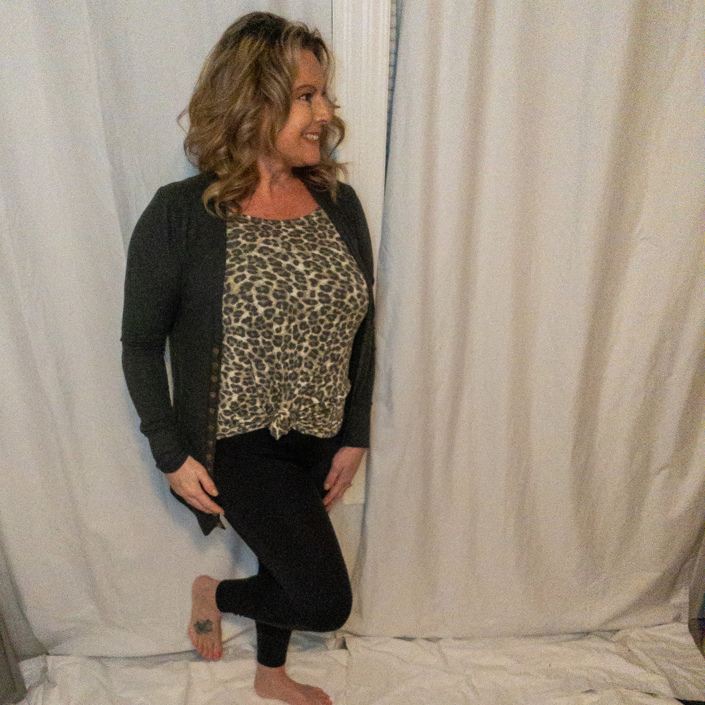 Good Times Cheetah Spaghetti Strap Reversible Cami Top