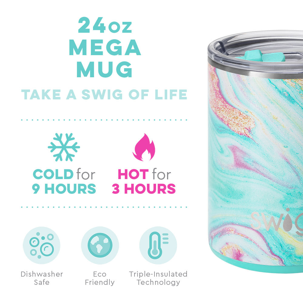 My Swig Life Ocean Swirl Mega Handle Mug 24OZ