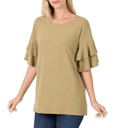 Summer Nights Short Sleeve Lined Top