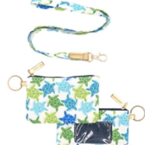 Turtle  Lanyard Wallet Cottage Beach