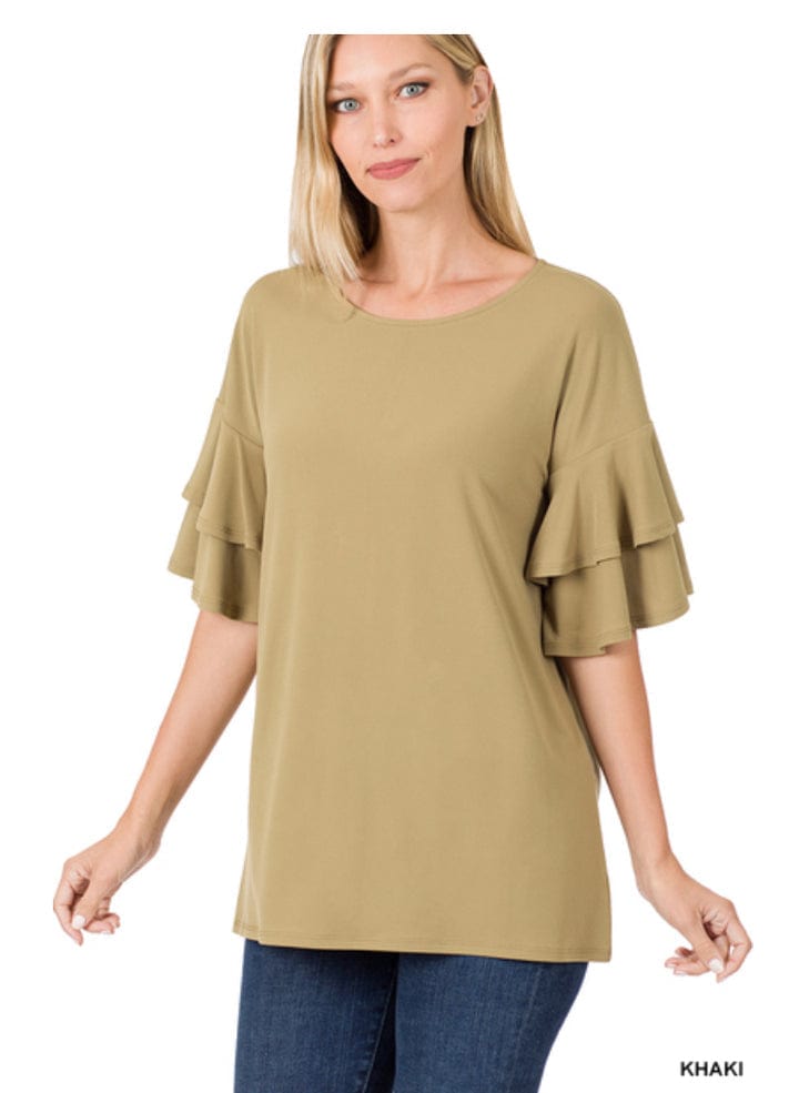 Summer Nights Short Sleeve Lined Top
