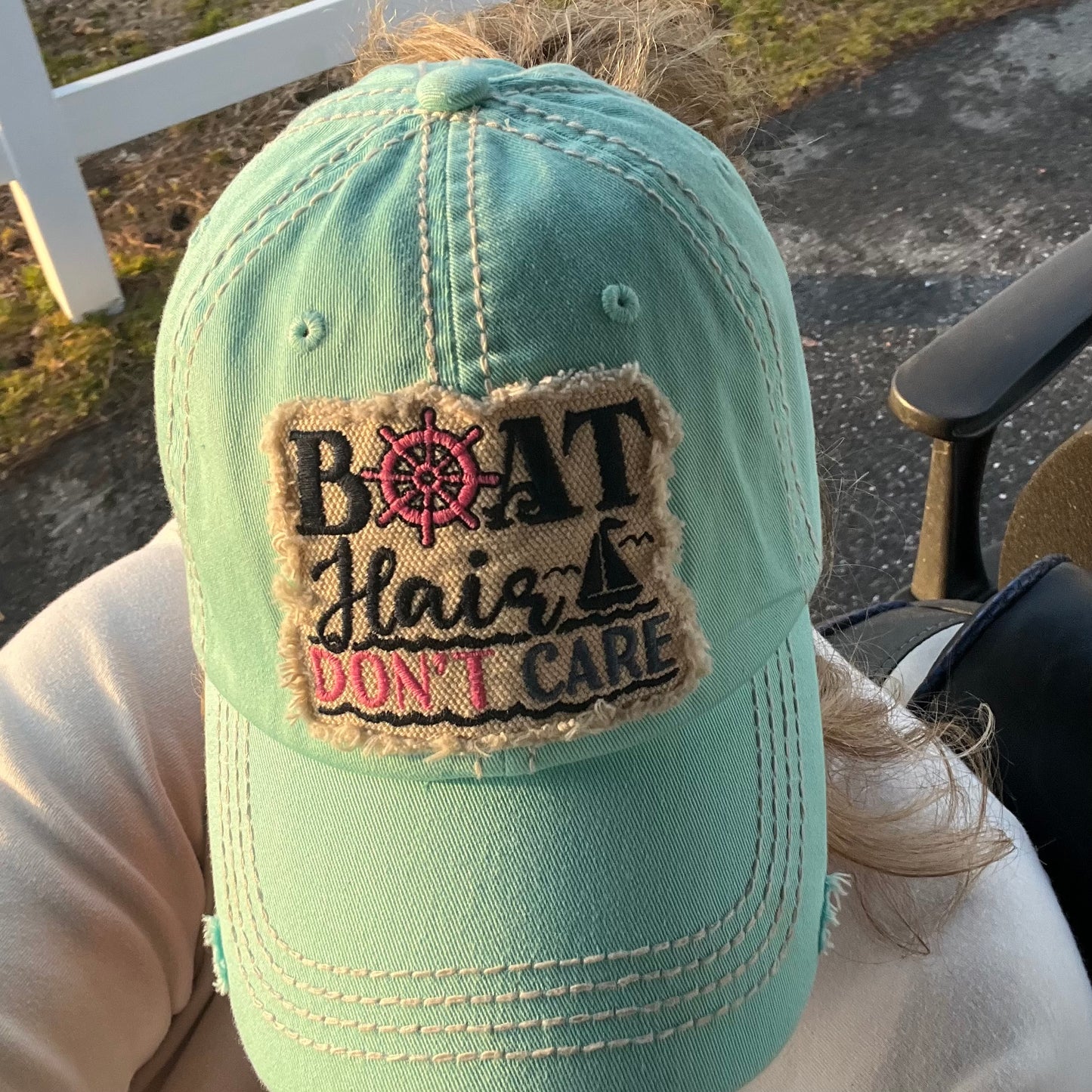 Ball Cap Hat “Boat Hair Don’t Care” | Cottage Beach